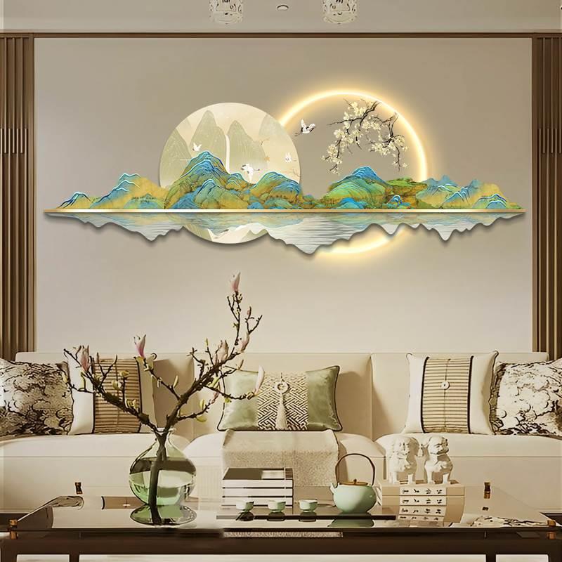 Luxury Lifestyle Living - Zegar LED w stylu chińskim, luksusowy,