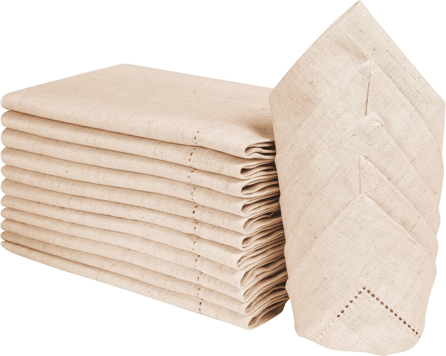 Linen Napkin Set - 1/5/10 szt. lniane serwetki khaki z