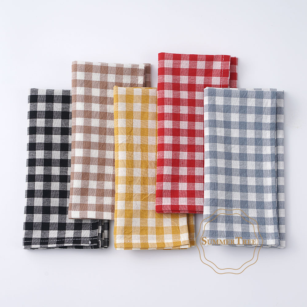 Serwetka bawełniana w kratkę g – Linen Napkin Set recenzja i cena