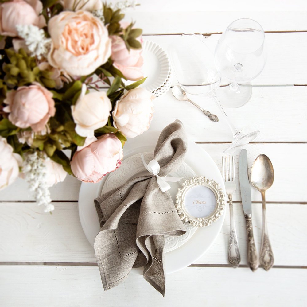 6-częściowe białe serwetki z h – Linen Napkin Set recenzja i cena