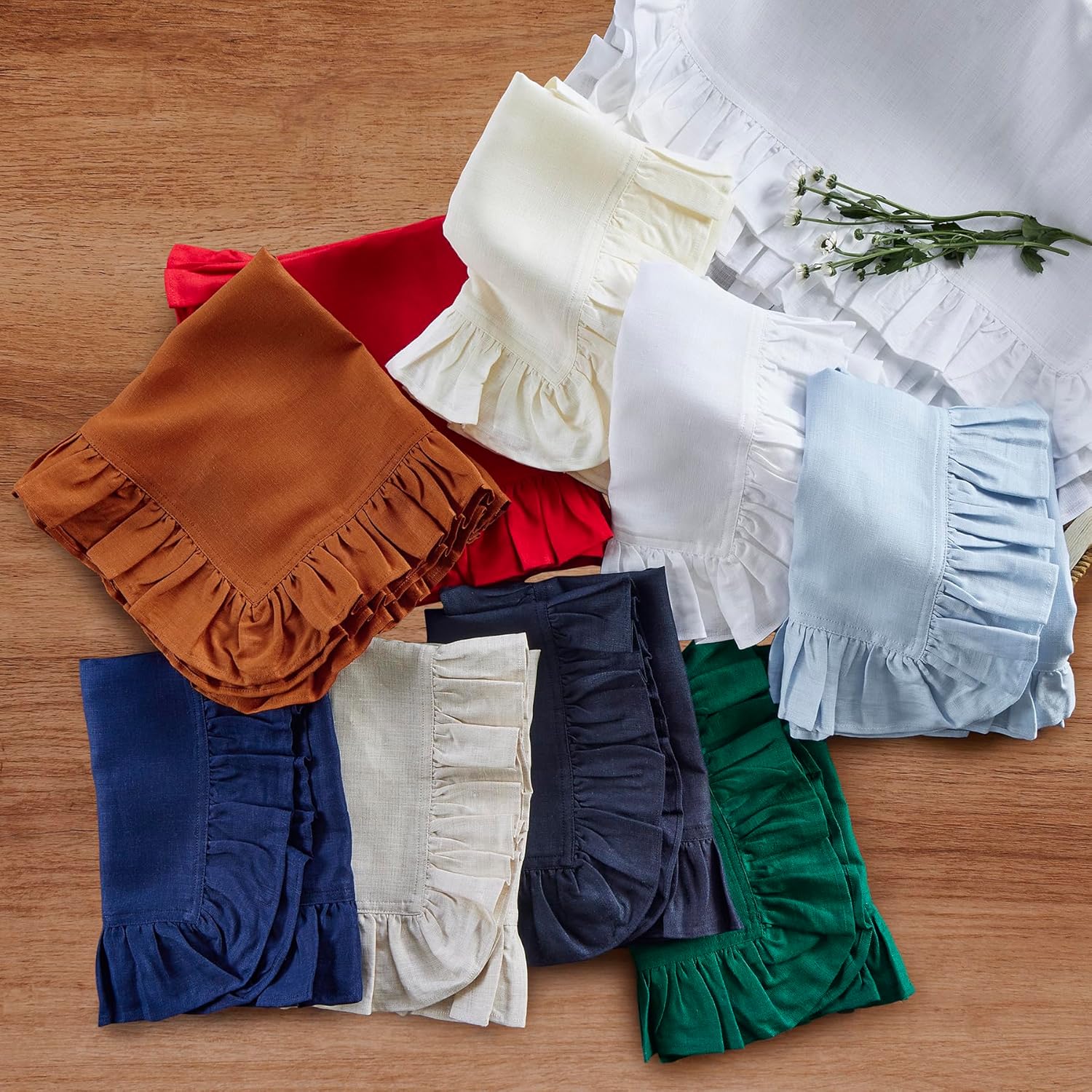 Zestaw 4 lnianych serwetek z f – Linen Napkin Set recenzja i cena
