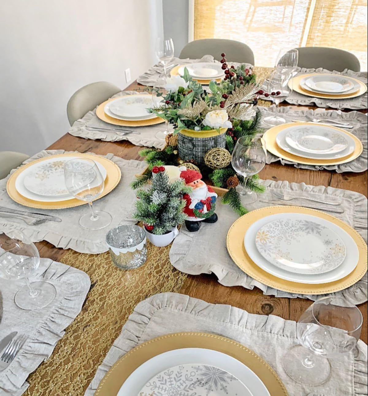 Zestaw 4 lnianych serwetek z f – Linen Napkin Set recenzja i cena