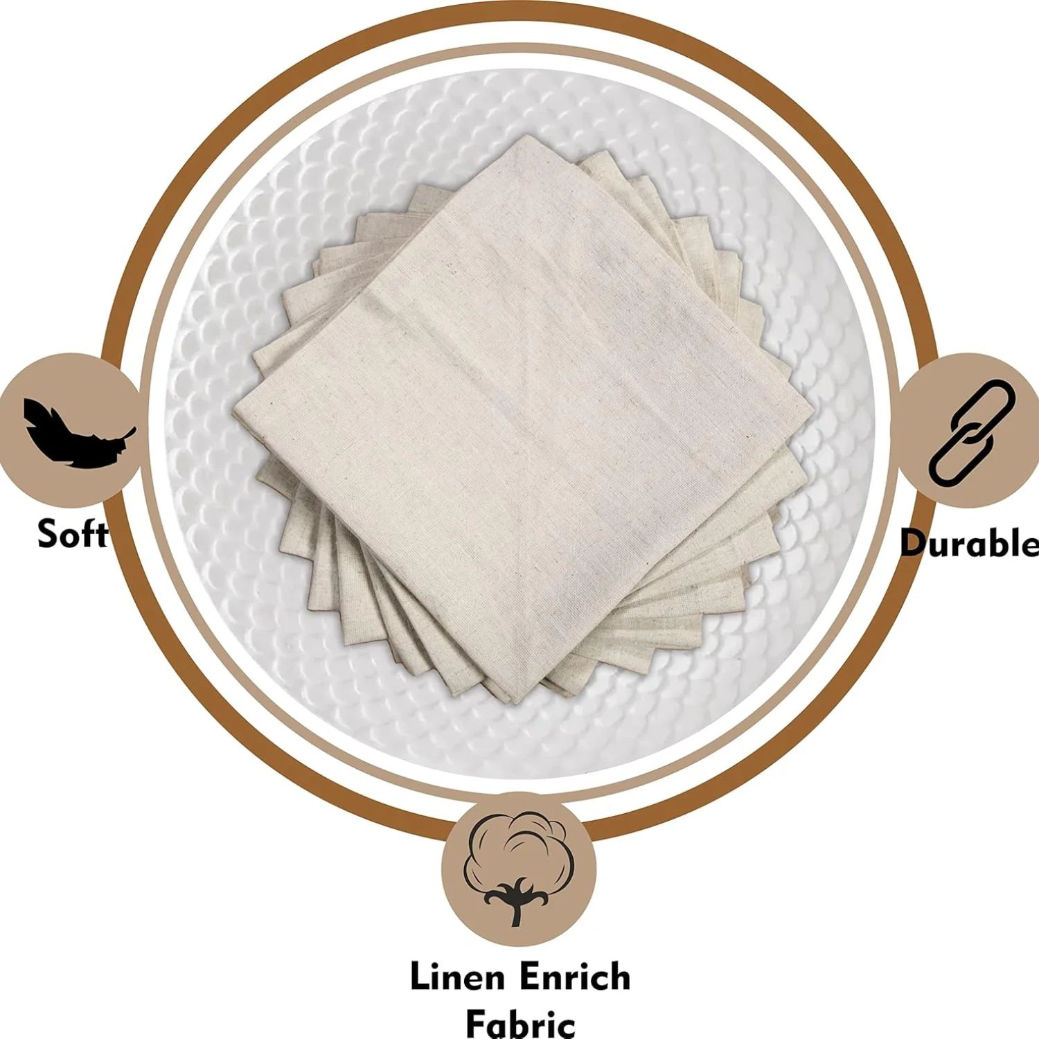 6 sztuk 100% lnianych serwetek – Linen Napkin Set recenzja i cena